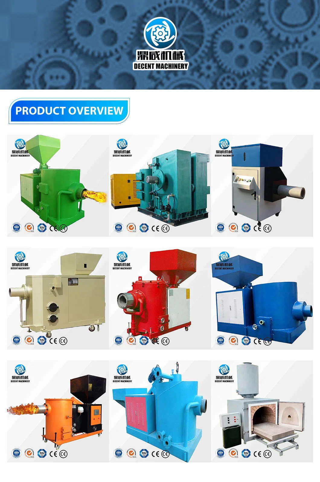 Industrial Heating Vertical Type Biomass Pellet Burner